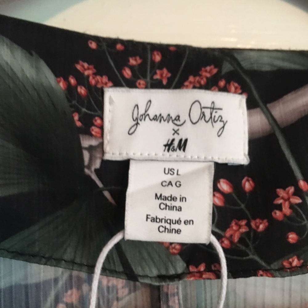 Johanna Ortiz x H&M palm greens flounce dress size Large - Picture 5 of 16